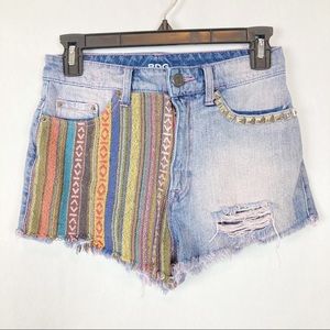 Urban Outfitters BDG high rise dree cheeky distressed cut off shorts